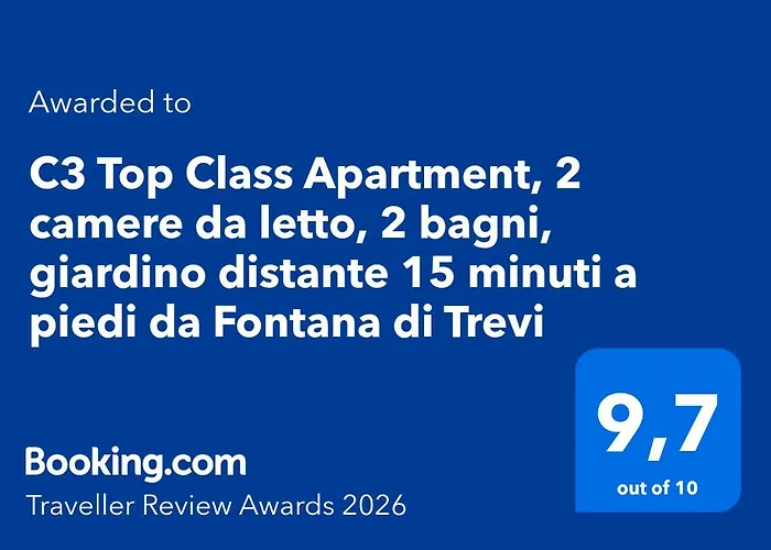 C3 Class Apartment, 2 Da Letto, 2 Bagni, Giardino Distante 15 Minuti A Piedi Da Fontana Di Trevi Daire Roma