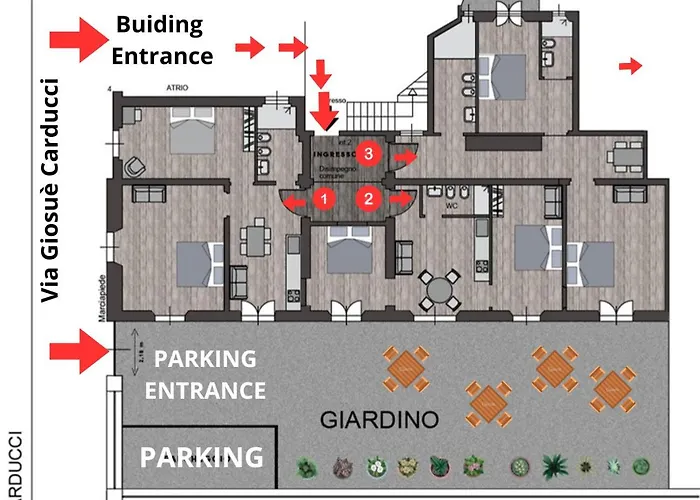 Апартаменты C3 Class Apartment, 2 Da Letto, 2 Bagni, Giardino Distante 15 Minuti A Piedi Da Fontana Di Trevi Рим